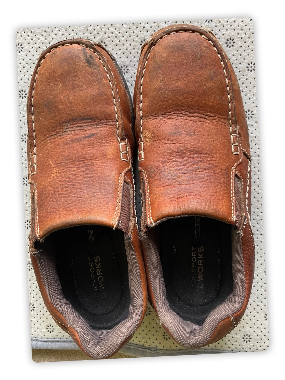 Rockport Works Brown Composite Toe Work Shoes Men’s 10.5